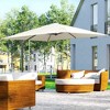 XIYUYEU Outdoor Umbrella8 ft Portable Umbrella Square Cantilever Patio Umbrellas with Crank and Cross Base for Patio£¬ Off White - 3 of 4