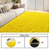 Bright Yellow Shag Rug, Ultra Soft 1.7" Thick, Non-Slip Backing, for Bedroom or Living Room - 4 of 4