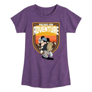 Girls' - Disney - Packed For Adventure Fitted Short Sleeve Graphic T-Shirt - 1 of 4