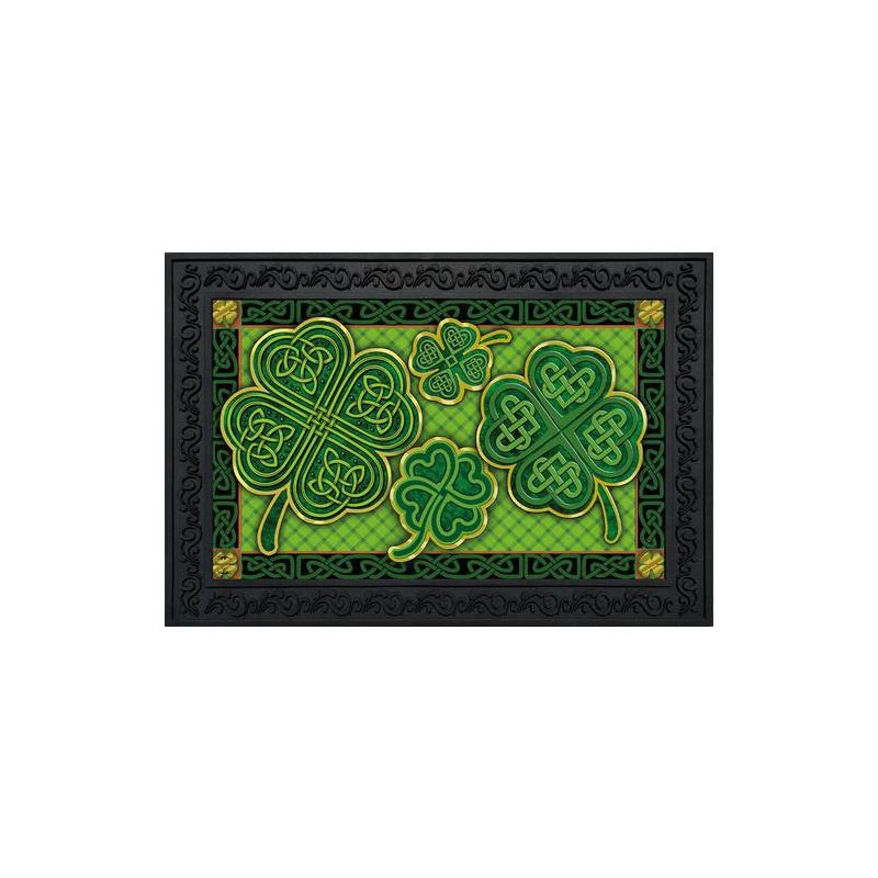 Celtic Shamrocks St. Patrick's Day Doormat Irish 30" x 18" Briarwood Lane, 2 of 5