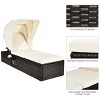 Tangkula Outdoor Cushioned Reclining Chaise Lounge w/Folding Canopy - 4 of 4