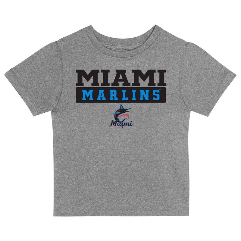 MLB Miami Marlins Toddler Boys&#39; 2pk T-Shirt, 2 of 4