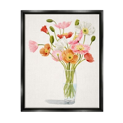 Stupell Industries Vivid Poppies Glass Floral Bouquet Arrangement