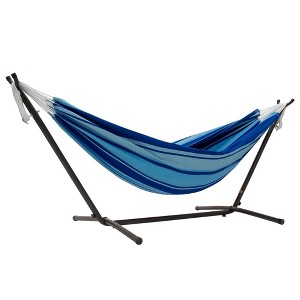 Vivere Double Cotton Hammock, Comfortable Daybed, Steel Stand, 9', Island Breeze - 1 of 1