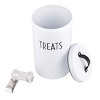 Outshine Co White Farmhouse Cat and Dog Treat Container with 2 Dog Bone Cookie Cutters - 3 of 4