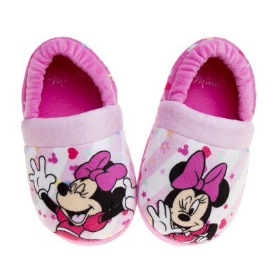Disney Minnie Mouse "Happy Go Lucky" Girls Dual Sizes Slippers