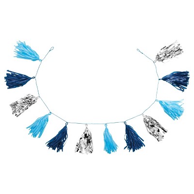 silver tassel garland