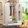 FUFU&GAGA White 3 Door Wardrobe Integrated Shoe Cabinet Modern Fashion Style - 3 of 4