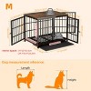 Artloge Heavy Duty Metal Pet Kennel Cage Durable Dog Crate Wooden Tabletop End Side Table with Removable Tray & 3 Lockable Doors for Dogs Furniture - 2 of 4