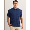 INSPIRE CHIC Men's Short Sleeve Lightweight Regular Fit Casual Business Work Solid Polo Shirts - 2 of 4