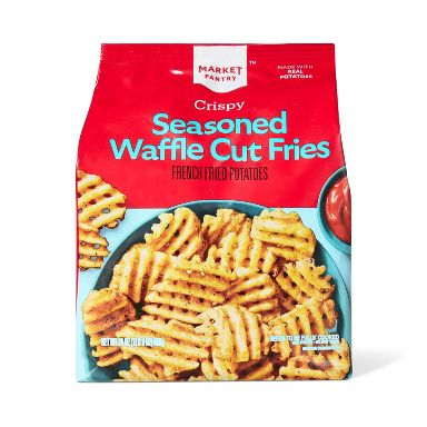 Frozen Crispy Seasoned Waffle-Cut French Fries - 24oz - Market Pantry™