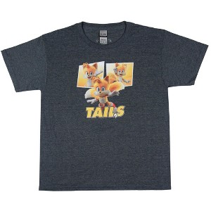 Seven Times Six Sonic The Hedgehog 2 Boy's Tails Miles Prower Kids Graphic Print T-Shirt Grey - 1 of 3