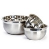 Lexi Home 3-Piece Heavy Duty Brushed Stainless Steel Mixing Bowl Set - 2 of 4