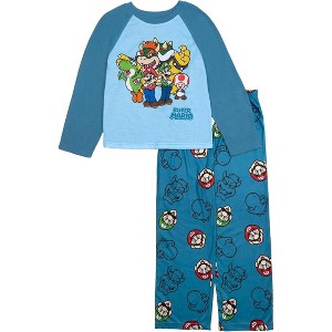 Super Mario Little/Big Boys' 2-Piece Fleece Sleepwear Pajama Sets - 1 of 3