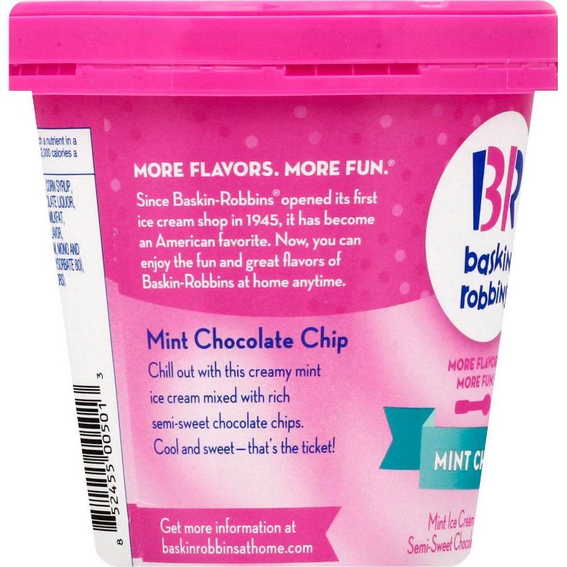 Baskin Robbins Mint Chocolate Chip Ice Cream - 14oz, 3 of 7