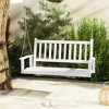 Tangkula Wooden Porch Swing 2-Person Hanging Swing Chair w/ Adjustable Galvanized Metal Chains - image 2 of 4