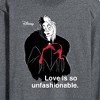 Men's - Disney Villains - Cruella De Vil Love Unfasionable Long Sleeve Graphic T-Shirt - 2 of 4