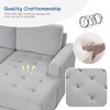 U Style Modular Combination Sofa Set, Sectional Sofa with Convertible Sofa Bed, USB and Type-C Interfaces, Footstool for Living Rooms, Offices - 3 of 4