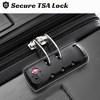 ChicFurnit Luggage 24" Hardside Large Checked Luggage, Hardshell Suitcase ABS Suitcase with Double Spinner Wheels, TSA Lock, Black, 15.9"*10.2"*25.8" - 2 of 4