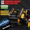 12V 3-in-1 Kids Ride-on Excavator and Tractor with Detachable Trailer, 25w Dual Motors, Durable Plastic - 2 of 4