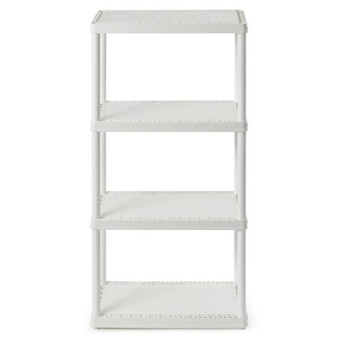 Gracious Living 4 Shelf Fixed Height Solid Light Duty Storage Unit 12 X 24 X 48 Organizer System For Home Garage Basement Laundry White Target