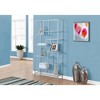 Monarch Specialties Bookshelf Bookcase Etagere 72InchH Office Bedroom Metal Tempered Glass Grey Clear Contemporary Modern - 2 of 4