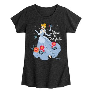 Girls' - Disney - Lifes A Fairytale Fitted Short Sleeve Graphic T-Shirt - 1 of 4