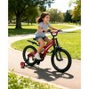 HONGGE Kids' Bike 16"/18" Wheels Bicycle with Adjustable Seat, Dual Brakes, Suspension, Training Wheels and All-Terrain Tires for Ages 4–9 - 2 of 4