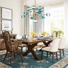 Rennnsan Veyla 38" W 13 -Light Gradient Blue Glass Dimmable Mid-Century Bubble Chandelier in Black & Brass Gold - 2 of 4