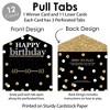 Big Dot of Happiness Adult 40th Birthday - Gold - Birthday Party Game Pickle Cards - Pull Tabs 3-in-a-Row - Set of 12 - 4 of 4