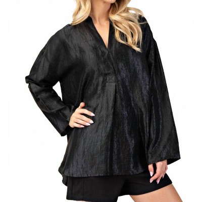 Women's Metallic Flowy Top - GLAM