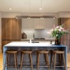 LLHZSY 5 Light Integrated LED Linear Pendant Chandelier 47 1/4" Wide Wood Light Fixture for Kitchen Island Dining Room - 3 of 4