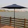 PAGED 8.8FT Patio Umbrella Aluminum Market Umbrella with Tilt, Crank and 42 Pound Square Resin Umbrella Base for Outdoor - 2 of 4
