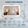 30.15"x20.19" Lighted Makeup Mirror, Led Makeup Mirror,Three Color Lighting Modes, Smart Touch Control,2-in-1 Vanity Mirror,Tabletop and Wall-Mounted - 2 of 4