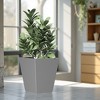 Okak 18/22 Inch Metal Tapered Planter Garden Pot with Drainage Hole & Rubber Plug for Home, Patio, Office Decor - 3 of 4