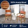 Cukor Classic Vintage Outdoor Acacia Wood Folding Director Chair with Canvas Seat- JONATHAN Y - 3 of 4