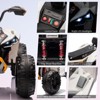 24 Volt Kids ATV Ride-On, Electric Quad 4 Wheeler with Leather 2-Seater, Ride on Toys for Big Kids with LED Lights, Music, High Low Speed - 3 of 4