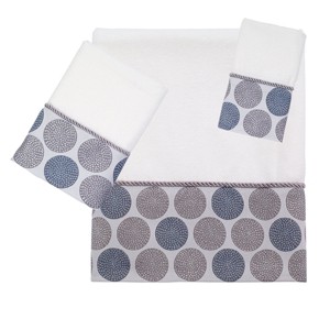 Avanti Dotted Circles 3-Piece Towel Set - 1 of 3