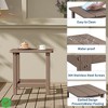 Outdoor Square Side Table - Adirondack Style Patio End Table for Pool Beach - Weather Resistant & Easy Setup - 4 of 4