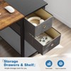 Gulches 55 Inch Computer Desk with Drawers Home Office Writing Desk with 2-Tier Storage Shelf and Side Hook, Sturdy PC Table - 2 of 4