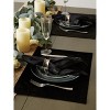 DII Polyester Velvet Placemat Set 4 Piece, Black, 13x19" - 2 of 4