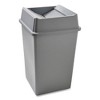 Rubbermaid Commercial Untouchable Square Waste Receptacle, 35 gal, Plastic, Gray - 2 of 2