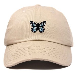 Dalix Butterfly Embroidered Cap Cotton Baseball Hat Garden Womens - 1 of 4