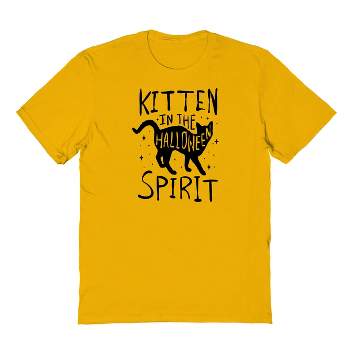 Rerun Island Men's Kitten Spirit Short Sleeve Graphic Cotton T-shirt