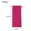 Unique Bargains Wedding Gift Microfiber Soft Drawstring Storage Bag 3 Pcs - 2 of 3