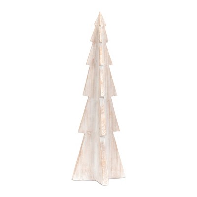 Whitewashed Resin Tree 37"H