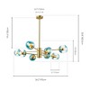 Rennnsan Droska 36" W 8 -Light Dimmable Mid-Century Sputnik Chandelier in Black & Brass - 3 of 3