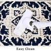 Washable Non-Slip Rug, Vintage Medallion Floral Doormat & Accent Carpet, Low-Profile Textured Living Room Bedroom Kitchen Runner, Office Home Decor - 4 of 4