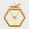 14K Gold Dipped Cubic Zirconia Rondelle Initial Necklace - A New Day™ Gold - 3 of 4