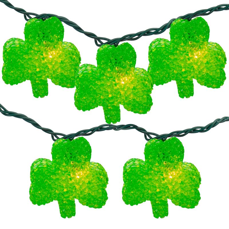 Northlight 10 Green Irish Shamrock St Patrick's Day String Lights - 7.25ft Green Wire, 1 of 5